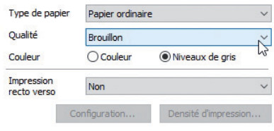 impression qualité brouillon